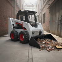 Spedizione Gratuita: Macchinario per Movimento Terra Completamente Idraulico, Mini Skid Loader con Benna Larga 820 mm