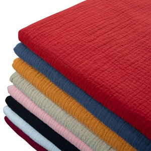 RTS – tissu en mousseline <span class=keywords><strong>de</strong></span> <span class=keywords><strong>gaze</strong></span> <span class=keywords><strong>Double</strong></span> froissé 100% <span class=keywords><strong>coton</strong></span> pour robe/pyjama/couverture - Product Image 4