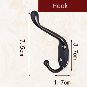 Crochet <span class=keywords><strong>mural</strong></span> double pour serviette et manteau Crochets muraux décoratifs pour meubles et chapeaux pour accrocher - Product Image 4