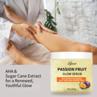 Passievrucht AHA Gel Lichaams- en Gezichts Scrub Verhelderende Exfoliërende Hydraterende Dieptereiniging Citrusachtige Zoete Geur Alle Huidtypen 11oz