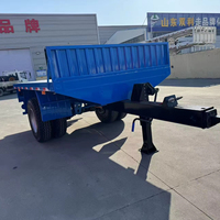 Semi-remorque monoaix à suspension mécanique en acier de 15 tonnes du Shandong avec train de roulement à deux vitesses pour remorques de camions ADR
