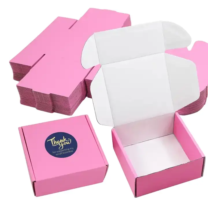 Cajas de regalo rosas cajas de papel Kraft manualidades cubo Cupcake cajas Pastel dulce galleta fácil de montar para el favor de la fiesta