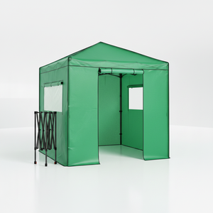 Grande serre pliable avec couverture en PE résistante aux UV, cadre métallique pliable, porte à fermeture éclair et fenêtres enroulables pour <span class=keywords><strong>le</strong></span> jardinage - Product Image 1