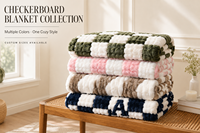 Couverture en fourrure de lapin à carreaux douce et confortable Kingowrth, fabricant en gros, design personnalisable pour l'hiver