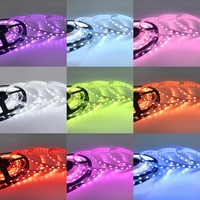 Bande LED RGBW SMD5050 personnalisée 60 LED/m DC24V 19.2W, ruban lumineux souple 10mm PCB pour bars, façades, meubles et commerce de détail