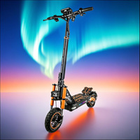 Trottinette électrique pliable 10 pouces tout-terrain avec suspension avant inversée, longue autonomie, pour adulte
