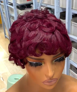 Nouvelle perruque <span class=keywords><strong>courte</strong></span> en <span class=keywords><strong>cheveux</strong></span> humains brésiliens Remy bouclés, fabriquée à la machine, pour femmes noires, <span class=keywords><strong>coupe</strong></span> pixie, à prix abordable - Product Image 6