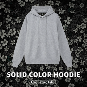 Personalizado 380 gramos Color sólido minimalista primavera otoño nuevos estilos Casual suelto de punto Anti-Pilling - Product Image 2