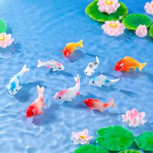 Multi Couleur Mini <span class=keywords><strong>Poisson</strong></span> Résine Micro Paysage Fée Jardin Fish Tank Décor Miniature <span class=keywords><strong>Poisson</strong></span> <span class=keywords><strong>Rouge</strong></span> Résine Artisanat Figurine Ornements - Product Image 2