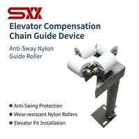 Ensemble de guidage de chaîne d'équilibrage pour ascenseur, pour applications anti-oscillation sans entretien dans le gaine d'ascenseur, guide de chaîne de compensation