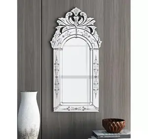 Modern Home Decor Long Shaped Beveled Frameless Wall Mirrors Vintage Venetian Mirrors For Living Room