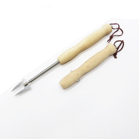 Poignée en bois extensible, brochettes pour barbecue en acier inoxydable, meilleure vente