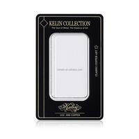 Carte de présentation et de protection pour lingot de cuivre fin 0,999 de 1 oz avec logo personnalisé, pour collection d'art métallique en lingots de cuivre
