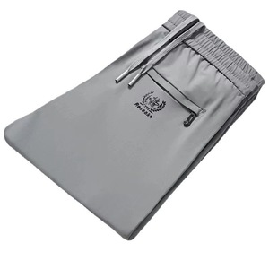 Vendita calda Plus Size pantaloni Casual elasticizzati in seta di ghiaccio larghi pantaloni sottili e traspiranti da uomo - Product Image 2