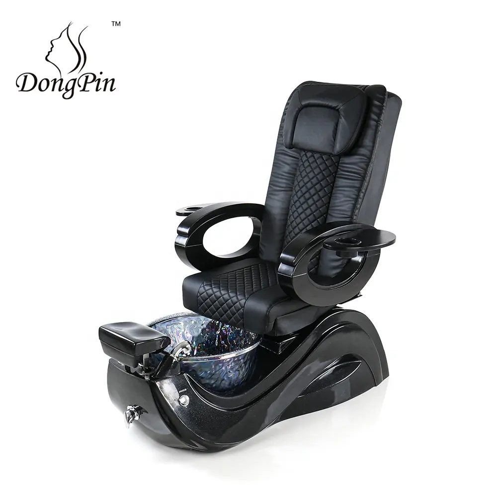 No plumbing black pedicure massage chair manicure foot spa chair set for salon