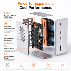 Mini PC AI Max+ 395 avec Radeon 8060S, 128 Go LPDDR5X, USB4, double LAN pour les acheteurs de stations de travail et les bureaux Mq90 Haute Performance - Product Image 2