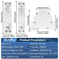 Tuya WiFi ZigBee disjoncteur intelligent minuterie relais puissance énergie kWh tension compteur de courant télécommande interrupteur ATMS1601/1602