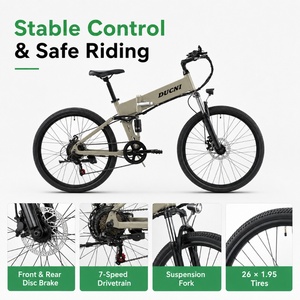 Bicicleta Plegable Compacta de Aluminio de 26 Pulgadas para Desplazamientos Urbanos, Bicicleta Eléctrica Plegable DC-EM1 DC-EM1 DC-EM1 - Product Image 3