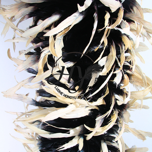 Boa de plumas de gallo con punta de color de 2 yardas al por mayor para espectáculos de burlesque, disfraces de carnaval y decoraciones de baile. - Product Image 5