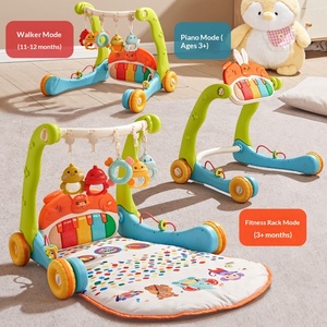 Andador de bebé transfronterizo con teclado de conejo, juguete tres en uno, andador musical multifunción, centro de actividades, <span class=keywords><strong>cochecito</strong></span> con estructura de plástico - Product Image 1