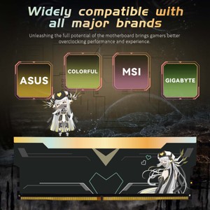 RGB tản nhiệt DDR5 chơi game 5600/6000Mhz ánh sáng Bộ nhớ 32GB PC <span class=keywords><strong>RAM</strong></span> DDR4 16GB đầy đủ tương thích ECC hiệu suất cho máy tính để bàn - Product Image 5