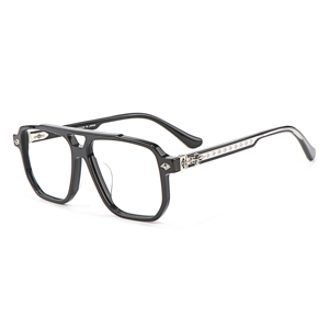 2025 New Acetate lớn khung màu đen quang học theo toa sang trọng thương hiệu tùy chỉnh chống ánh sáng màu xanh Ống kính phản quang người đàn ông kính - Product Image 2