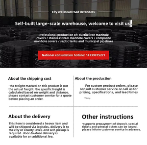 Ductile Iron <b>Round</b> <b>Manhole</b> <b>Cover</b> Heavy-Duty Fire Protection Communication Low-Voltage Power Stormwater Sewage Inverted - Product Image 4