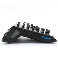 Console de mixage Xtuga SK-4 Mini 4 canaux avec carte son, alimentation fantôme 48V, USB/BT/OTG/MP3, revêtement poudré pour utilisation en direct