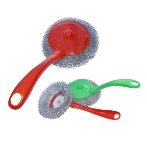 Estropajo de lana de acero de mango largo, desengrasante, limpiador de ollas, estropajo de cocina al por mayor. - Product Image 1