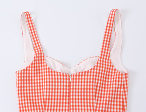 Vestido Mini Casual a Cuadros para Mujer, Estilo <span class=keywords><strong>Princesa</strong></span>, Vintage, con Corte en A y Dobladillo Acampanado, Personalizado 2026, OEM/ODM por Fábrica de Ropa China - Product Image 3