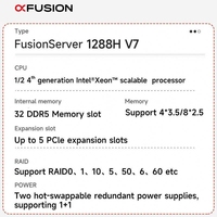 Casing rak Nas sistem V7 Xfusion, penyimpanan komputer sistem 2u 1u 4u, Chassis Xeon Pc 10gbps Gpu khusus Ai Data Cpu Intel Server 1288h
