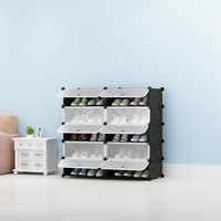 Étagère à chaussures moderne en plastique, convertible, extensible et pliable, pour la maison et le salon
