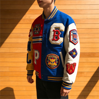 Veste universitaire pour homme sur mesure, broderie chenille de haute qualité, logo en lettres, veste bomber vintage, veste de baseball, veste letterman