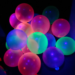 Globo de neón transparente de 10 pulgadas, globo fluorescente de lunares, decoración <span class=keywords><strong>para</strong></span> fiesta de cumpleaños, <span class=keywords><strong>bar</strong></span>, color caramelo, 1,5g - Product Image 1
