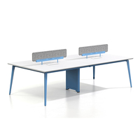 Bureau modulaire en bois moderne de haute qualité pour 4 personnes, poste de travail portable pour hôtel, en promotion directe usine