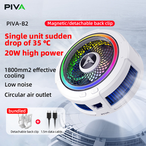 Quạt làm mát điện thoại di động PIVA B2, tích hợp đèn ring light từ tính, kẹp lưng tháo rời, dành cho chơi game - Product Image 2
