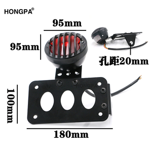 번호판 홀더 오토바이 할로겐 12V 35W 스틸 브래킷 유니버설 핏 블랙 HONGPA for Choppers Sportster Bobber - Product Image 3
