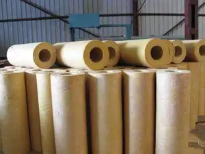 Hua Kai Material Building Waterproof Insulation 100kg/m3 Rock Wool Tube/pipe Fire Insulation 80-120/m3 220-640mm 30-100mm