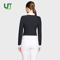Chemise d'équitation pour femmes, manches longues, respirante, extensible, séchage rapide, protection solaire UV, compétition ou entraînement formel