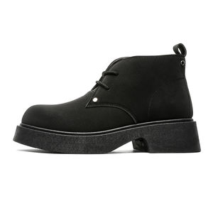 Nouvelle botte de <span class=keywords><strong>moto</strong></span> décontractée de haute qualité porte quotidiennement des chaussures de cheville bon marché et agréable à gros orteil plate-forme de sécurité à talons pour hommes à bas prix - Product Image 1