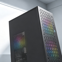 Boîtier PC Mini Tour Gaming RGB H6 MicroATX ITX Support GPU Long 3.5HDD Châssis DIY Panneau Latéral en Verre Trempé En Stock