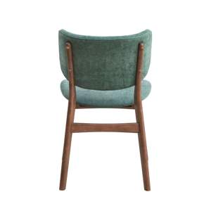 Ensemble de 2 chaises d'appoint rembourrées DB vert et noyer pour le salon - Product Image 5