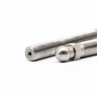 Vis à tête sphérique moletée en acier et laiton de 6 mm, fabriquées sur mesure par machine CNC