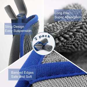 Factory Direct 620gsm Woven Microfiber Eco-Friendly Quick-Dry Square Solid Color Twist Cloth <b>Large</b> Water Collection Car <b>Towel</b> - Product Image 2