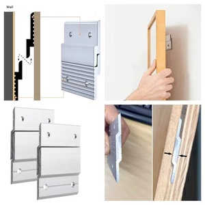 <span class=keywords><strong>Ganci</strong></span> a Z in Alluminio Regolabili, Resistenti alla Corrosione, Verniciati a Polvere, per Installazione di Pannelli a Parete, Appendere Quadri e Specchi - Product Image 2