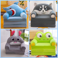 Canapé-lit pliable en peluche pour enfants 2 en 1, convertible, canapé paresseux à motif de dessin animé, housse lavable, canapé en mousse pour enfants, pour chambre d'enfant, salon