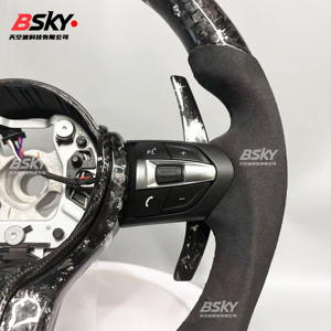 Volant en fibre de carbone forgé avec fleur flottante argentée personnalisée, adapté aux <span class=keywords><strong>BMW</strong></span> M3M4M5 F23 F20F30F35F82F10 F15 F18 E60 E90 E70 - Product Image 6