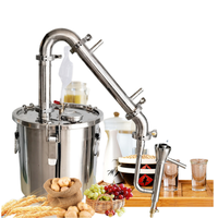 Distillateur d'éthanol à biofuel en acier inoxydable 304 à petite échelle, équipement de production d'alcool de qualité carburant 220V/110V pour la production de vin et de céréales