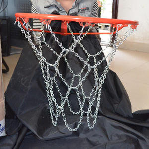 Nouveau <span class=keywords><strong>filet</strong></span> <span class=keywords><strong>de</strong></span> basket-ball intérieur et extérieur <span class=keywords><strong>Filet</strong></span> <span class=keywords><strong>de</strong></span> basket-ball standard robuste à chaîne tressée <span class=keywords><strong>en</strong></span> acier inoxydable - Product Image 5