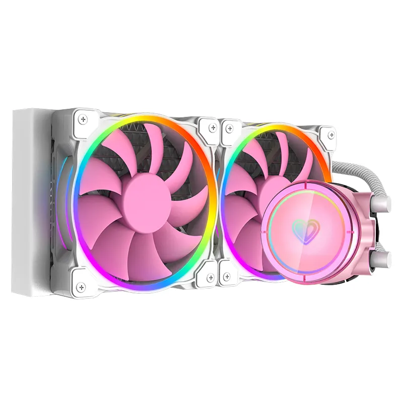 PINKFLOW 240 ARGB 240 액체 냉각 PC CPU 액체 냉각기 240mm ARGB 물 냉각 팬 액체 냉각기 시스템